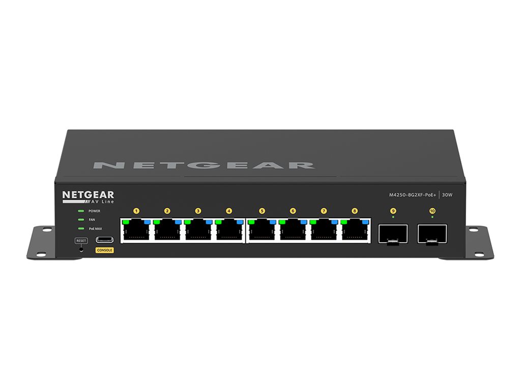 NETGEAR AV Line M4250-8G2XF- Switch 10-porte 10 Gigabit PoE+