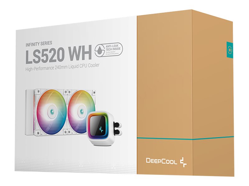 Deepcool LS520 WH Processors flydende kølesystem 1-pack Hvid 120 mm