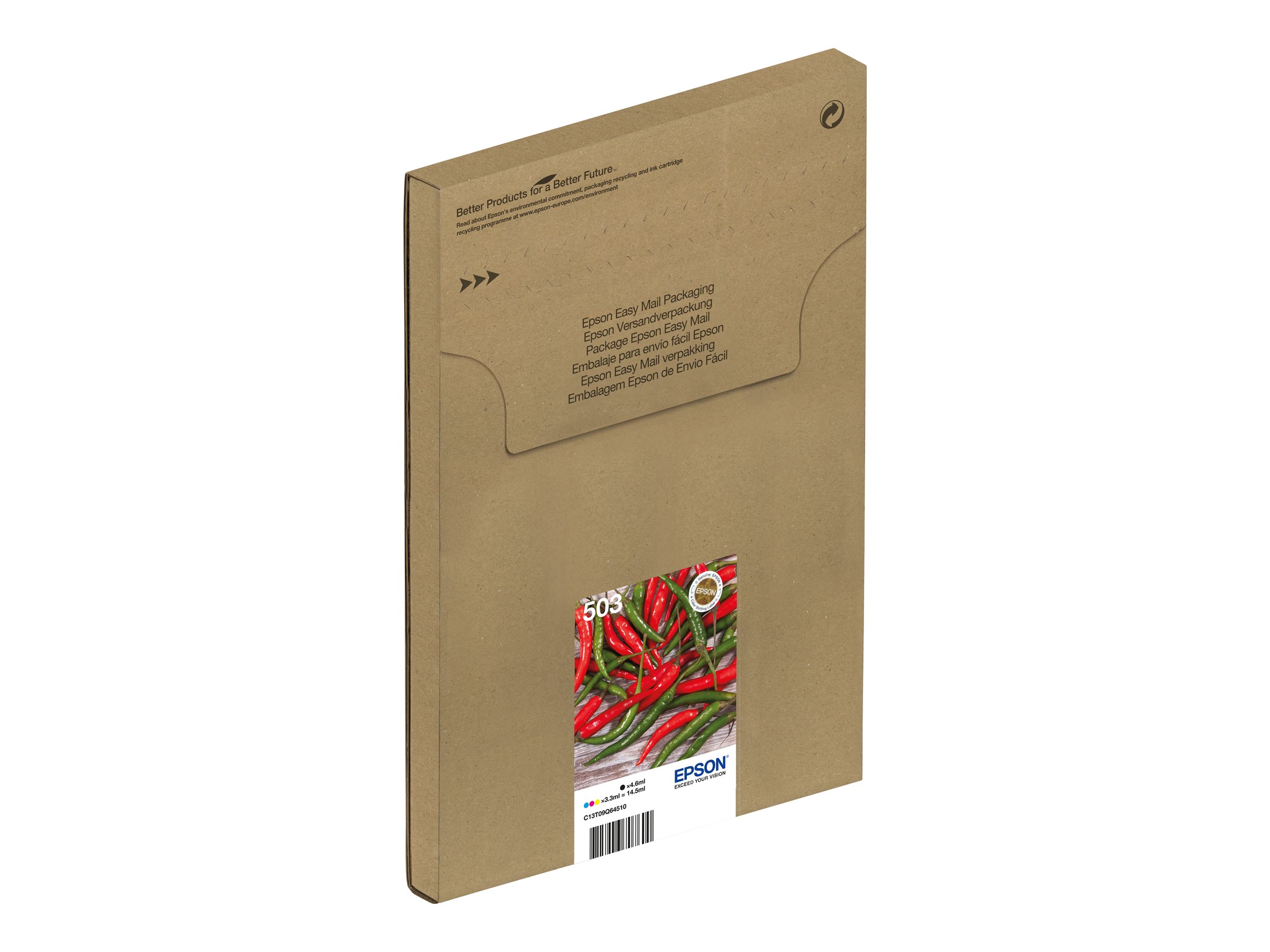 Epson 503 Multipack Mail Packaging Sort Gul Cyan Magenta Blæk C13T09Q64510