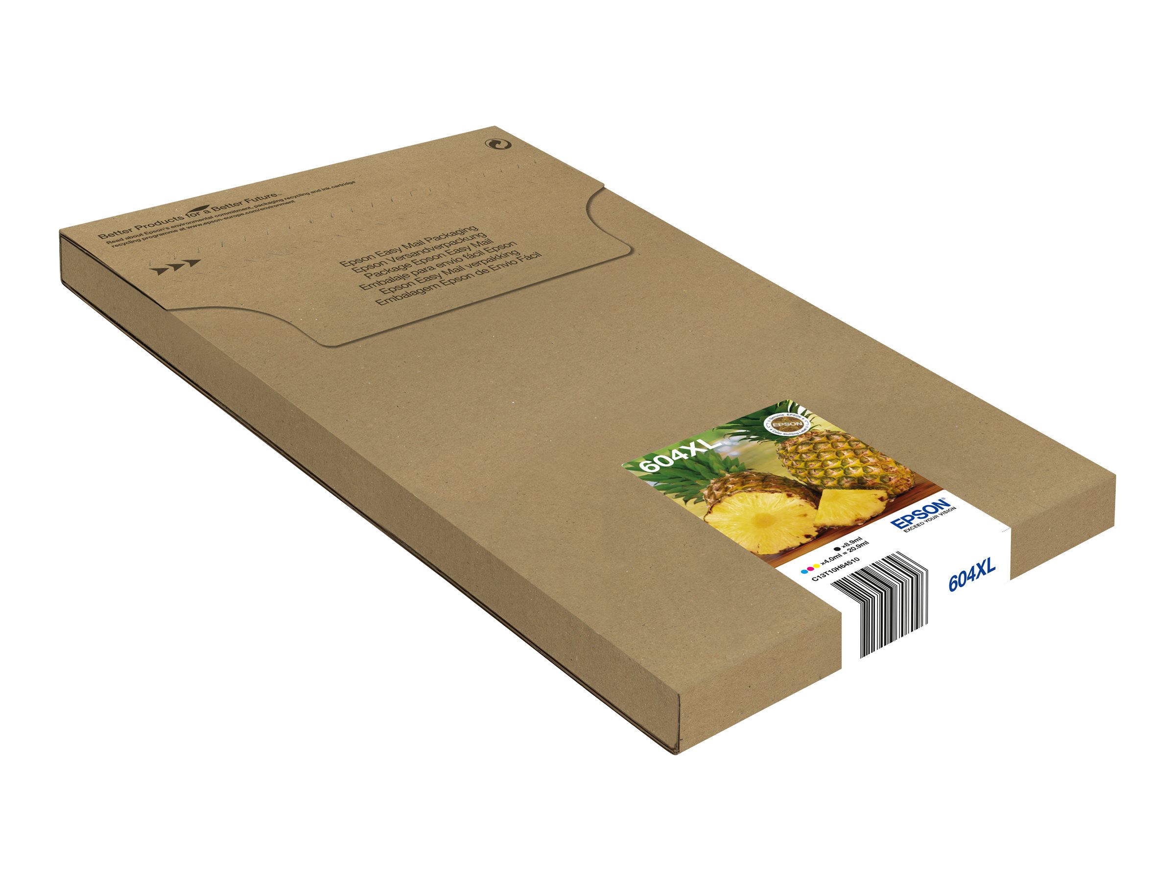 Epson 604XL Multipack Mail Packaging Sort Gul Cyan Magenta Blæk C13T10H64510