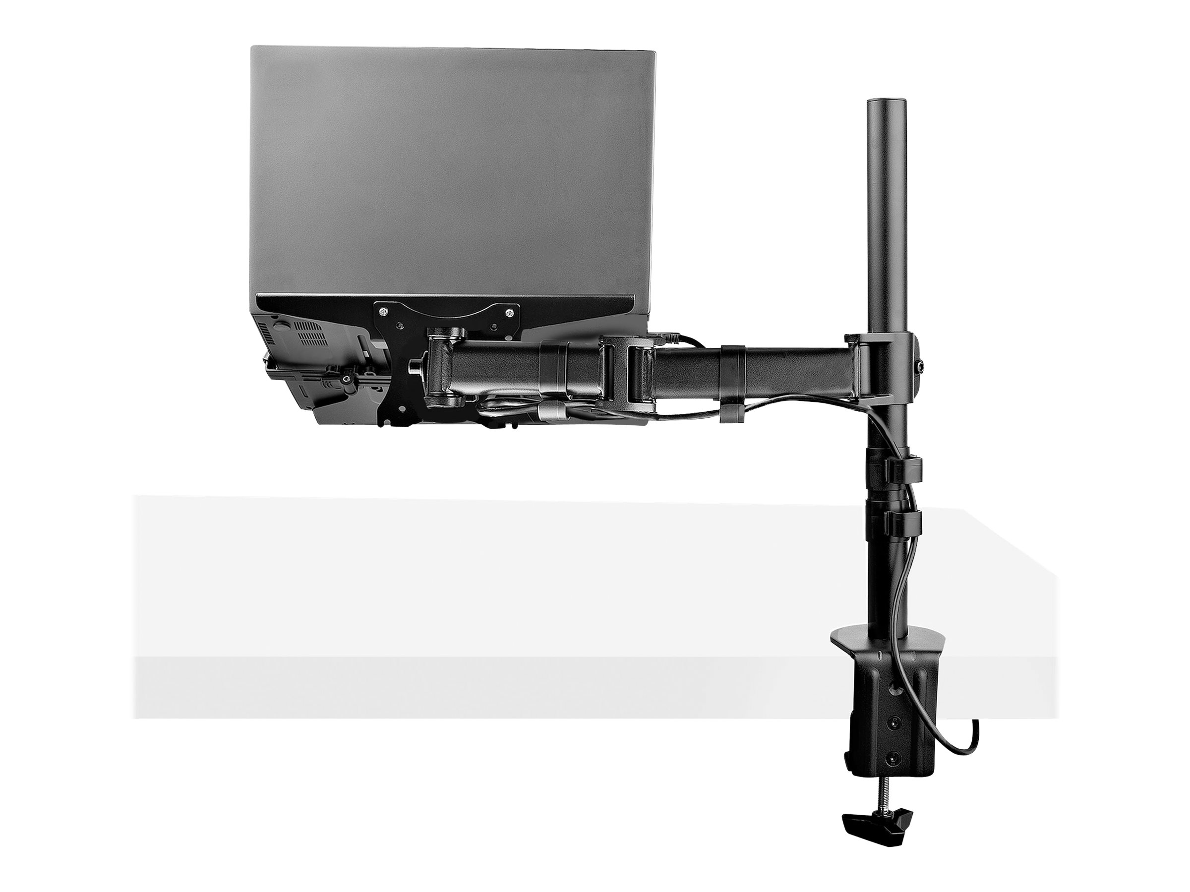 StarTech.com Laptop Desk Mount, Monitor and Laptop Mount for Desk, Displays 34in (8kg/17.6lb) & Laptops (4.5kg/9.9lbs), Adjustable & Articulating VESA Laptop Tray Arm - Desk Monitor Mount - Clamp / Grommet Mount (A-LAPTOP-DESK-MOUNT) Monitor / notebook Mo