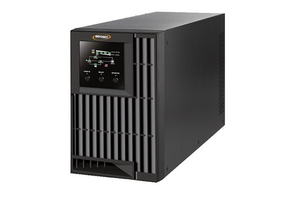Infosec E4 Value 1000 uninterruptible power supply (UPS) Double-conversion (Online) 1 kVA 3 AC outlet(s)