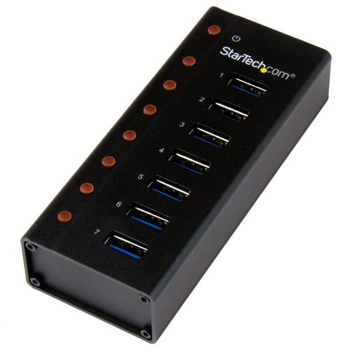 7PORT USB 3 HUB - DESK / WALL - COMPACT AND DURABLE FOR TRAVEL