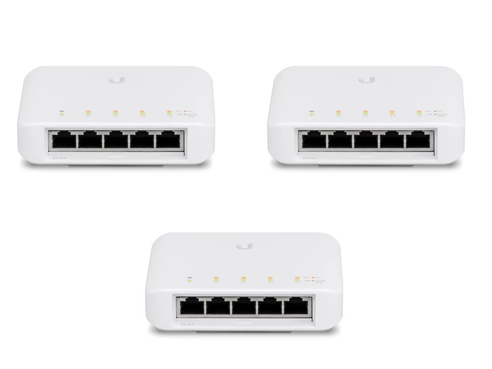 Ubiquiti UniFi USW Flex (3 pack) Managed Network Switch