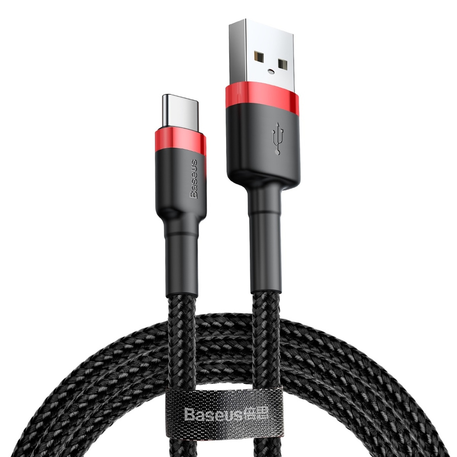 Baseus Cafule USB Type-C kabel 1m Sort Rød