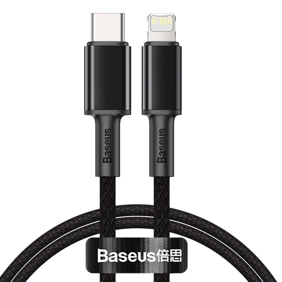 Baseus High Density USB-C til Lightning kabel 20W 1m sort