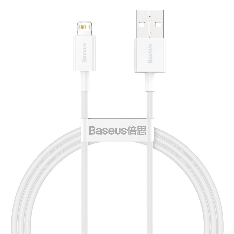 Baseus USB 2.0 til Lightning kabel 1m hvid