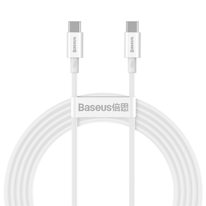 Baseus Superior Series USB-C til USB-C kabel 100W 2m Hvid