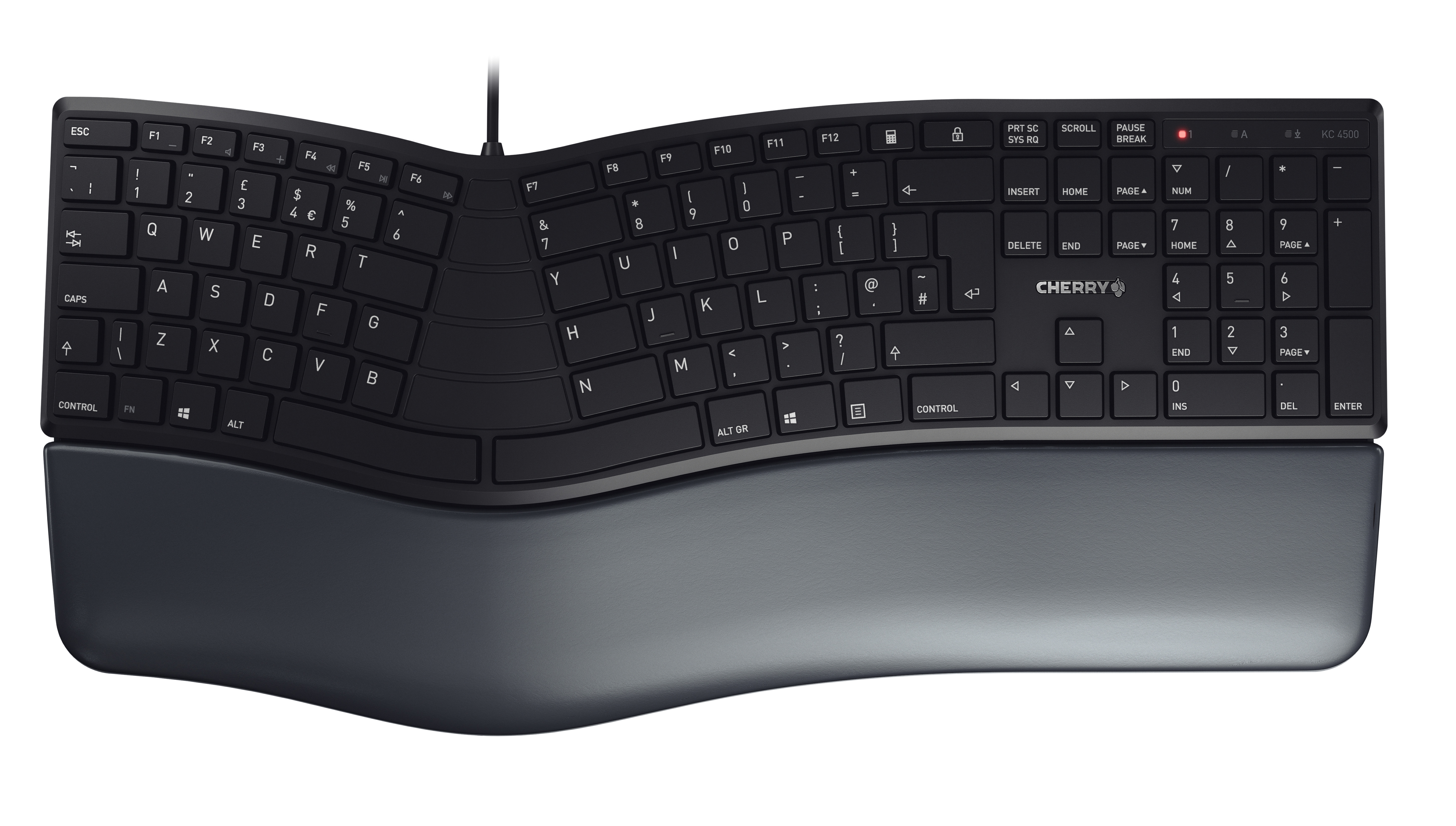 KC 4500 ERGO - Keyboard - Corded - QWERTY UK - Black