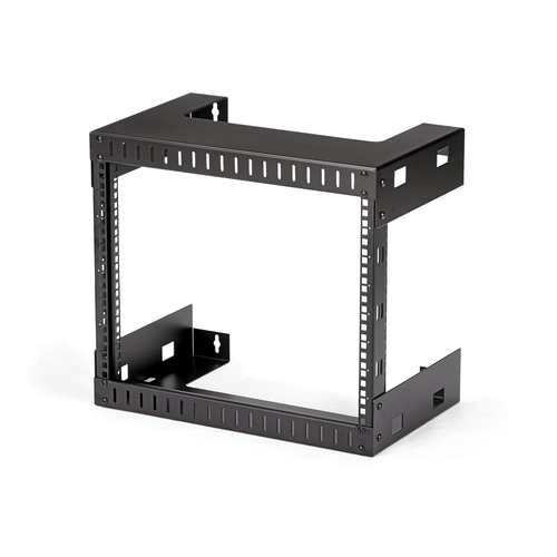 8U OPEN FRAME WALL MOUNT EQUIPMENT RACK - 12IN DEEP