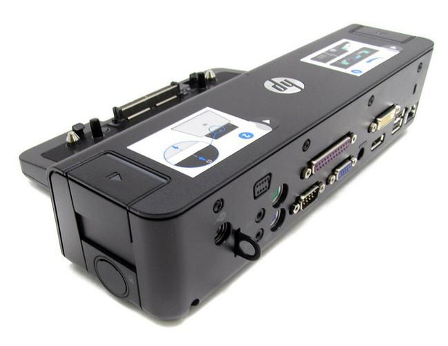 HP 90W Docking Station, Ethernet (RJ-45), USB 2.0, Audio Out, Parallel (IEEE 1284), DVI, VGA, Serial (RS-232), USB 3.0, PS/2