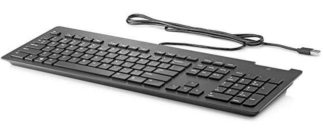 HP 911502-041 keyboard Office USB QWERTZ German Black
