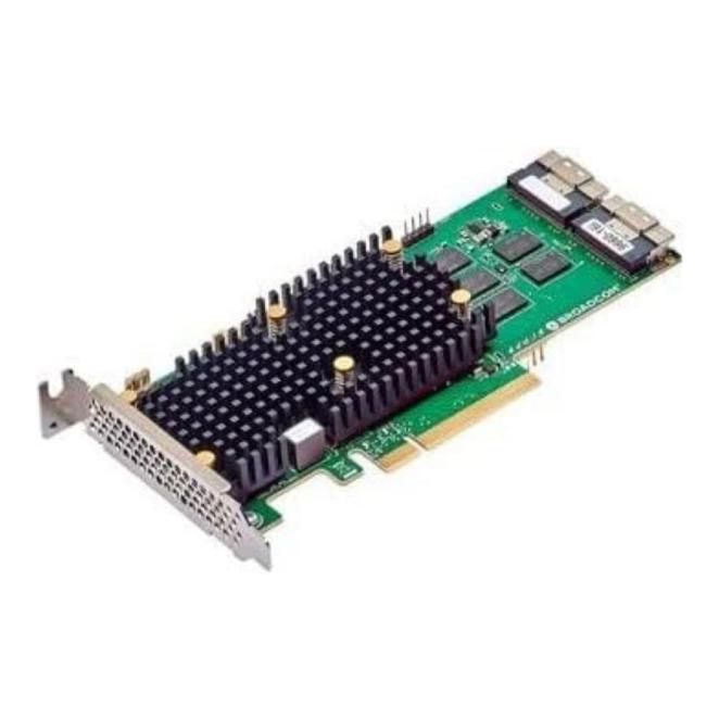 Broadcom Active, 4GB, 2x8 SFF-8654, SAS/SATA: 240, NVMe: 32, 20W, FH (attached), LP bracket