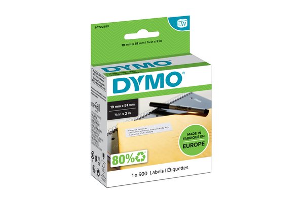 DYMO LabelWriter MultiPurpose Labels for multiple purposes 19 x 51 mm 500 label(s) S0722550