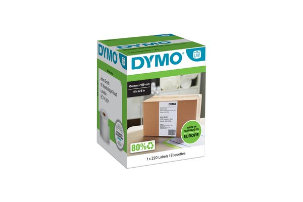 DYMO LabelWriter Extra Large Shipping Labels Shipping etiketter 104 x 159 mm 220etikette(r) S0904980