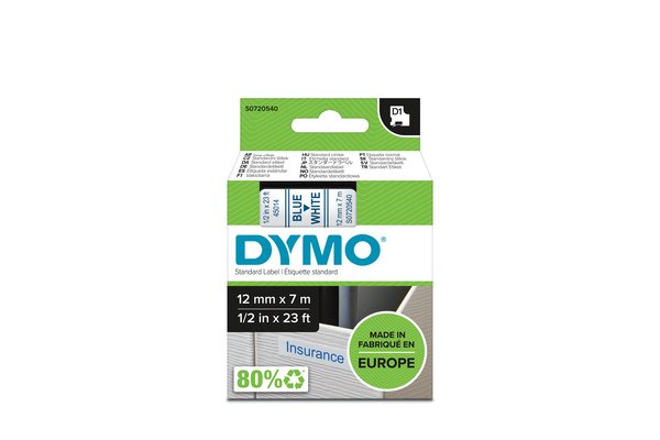 DYMO D1 Label tape (1.2 cm x 7 m) 1 cassette(s) S0720540