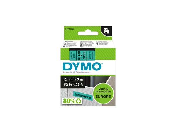 DYMO D1 Label tape (1.2 cm x 7 m) 1 cassette(s) S0720590