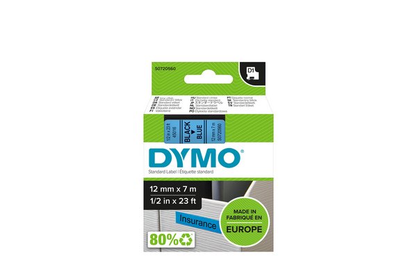 DYMO D1 Label tape (1.2 cm x 7 m) 1 cassette(s) S0720560