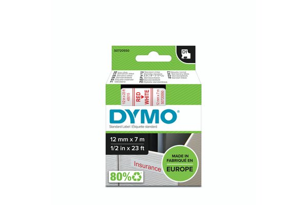 DYMO D1 Label tape (1.2 cm x 7 m) 1 cassette(s) S0720550