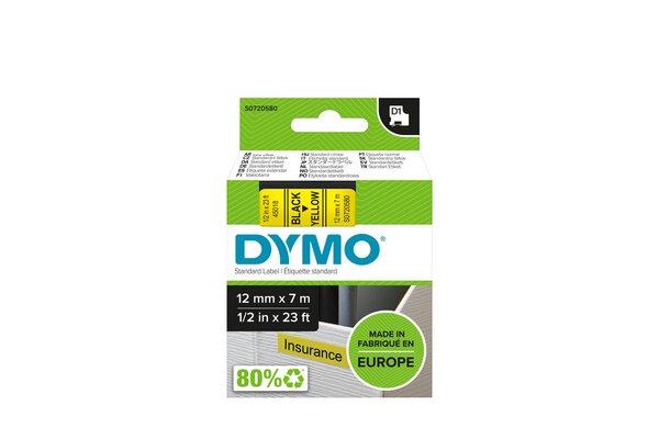 DYMO D1 Label tape (1.2 cm x 7 m) 1 cassette(s) S0720580