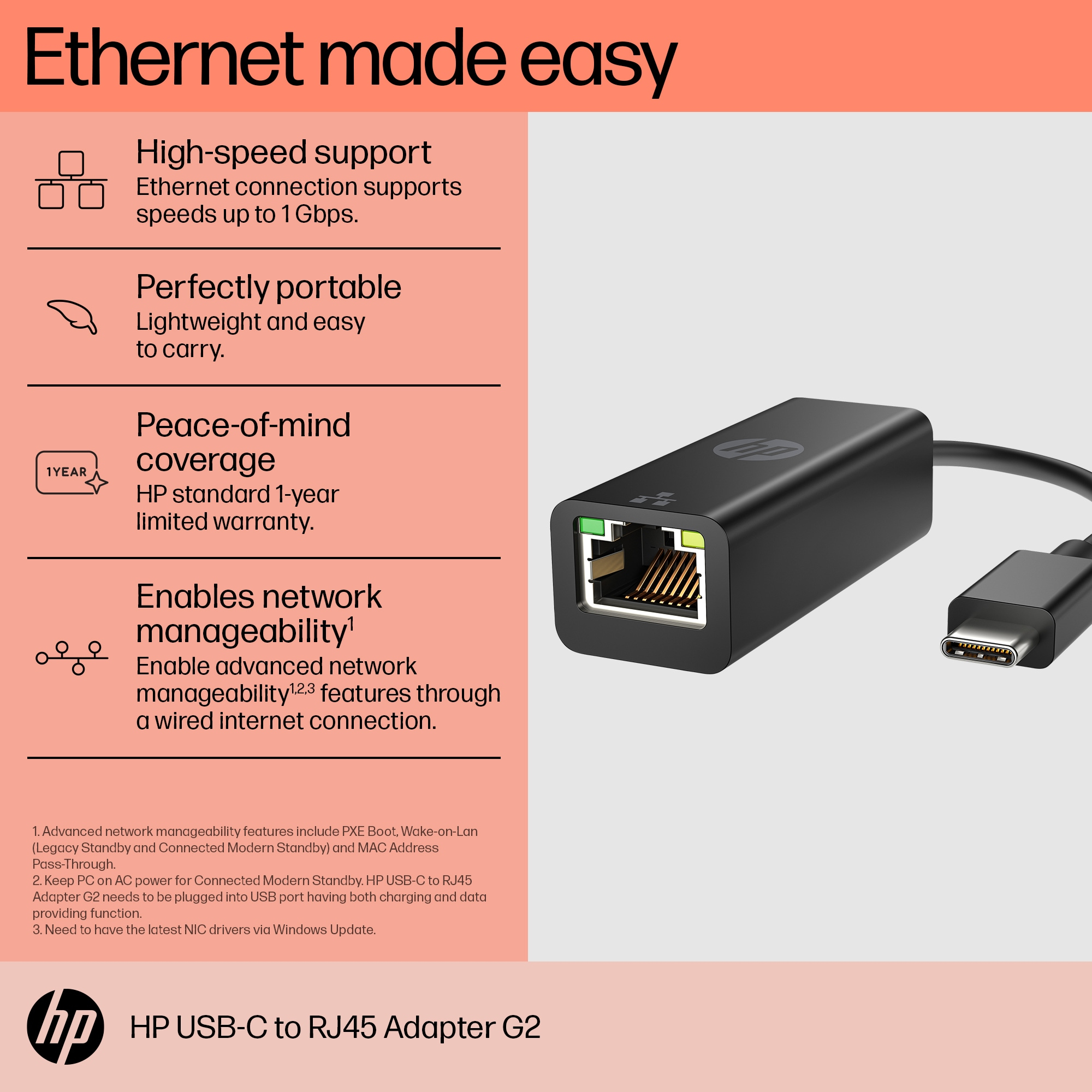 USB-C to RJ45 Adapter