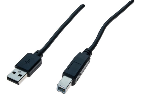 EXC USB 2.0 A/B cord | USB-A - USB-B | 2.0 | 3m | Sort