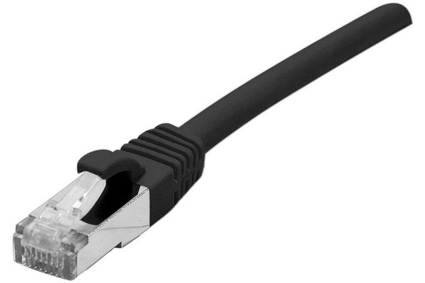 EXC Network Cable | Cat 6a | SF/FTP | Low smoke/halogen free | Patch round (standard) | Sort | 10m