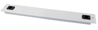 ALLNET 10" e.g. blind plate, 1U, light gray, for snapping in (tool-free)