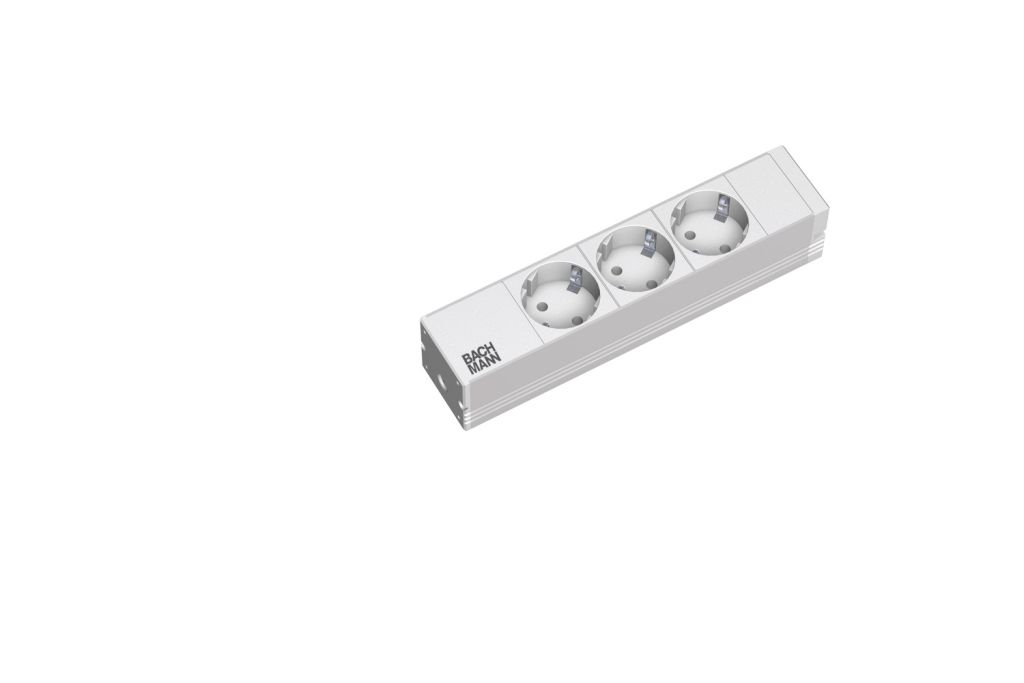 ALLNET 10" zbh. Steckdosenleiste, 3xDosen(CEE7)->1xStecker(CEE7), Bachmann