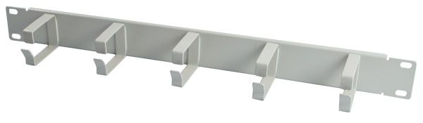 ALLNET 19" e.g. cable management plate, 1U, metal with 5 brackets, light gray