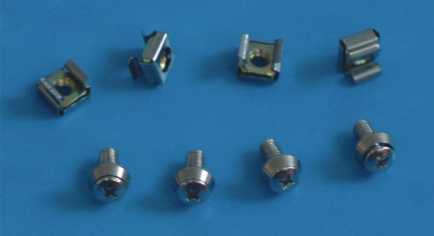 ALLNET 19" e.g. fastening set, cage nuts, 100 pack, M6, with metal rosette