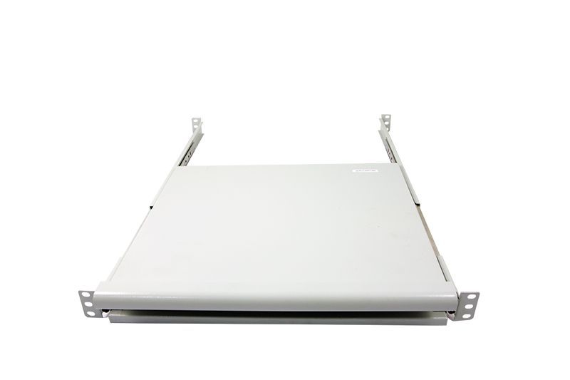 ALLNET 19" e.g. keyboard base extendable, for 800mm cabinet depth, light gray, t550-650mm