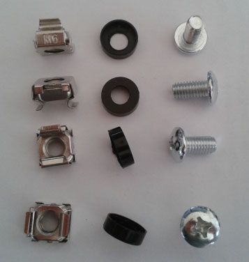 ALLNET 19" e.g. mounting set, cage nuts + screws, 100 pack, M6