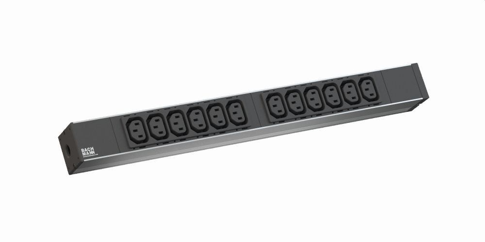 ALLNET 19" e.g. power strip, 12x cold devices (C13) -> terminal, 1U/19", *Bachmann*