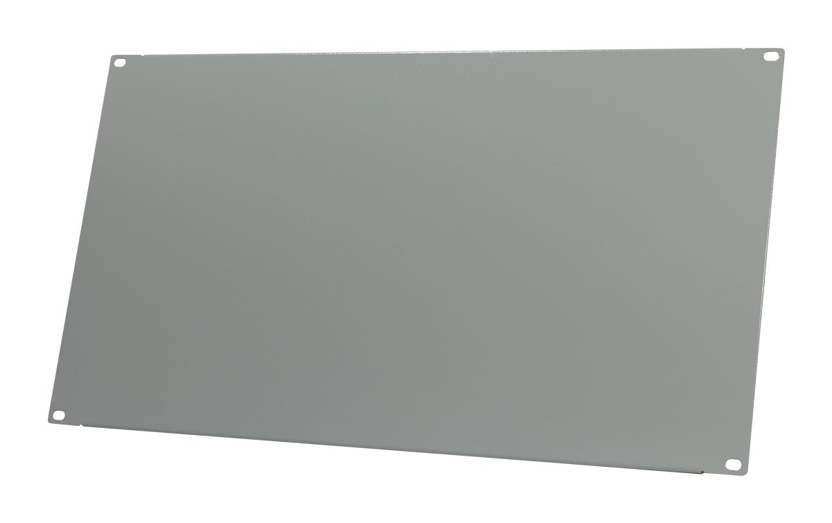 ALLNET 19" zbh. Blindplatte, 6U, Lichtgrau
