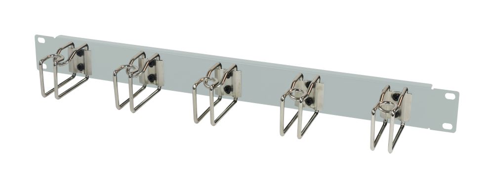 ALLNET 19" zbh. Cable management plate, 1U, metal with 5 large brackets, light gray