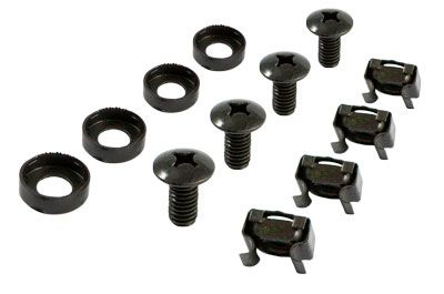 ALLNET 19" zbh. Fastening set, cage nuts + screws, 100 pack, M6, black