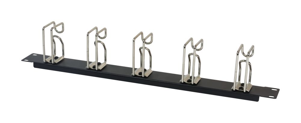 ALLNET 19zbh cable management plate 1U metal with 5 large brackets black