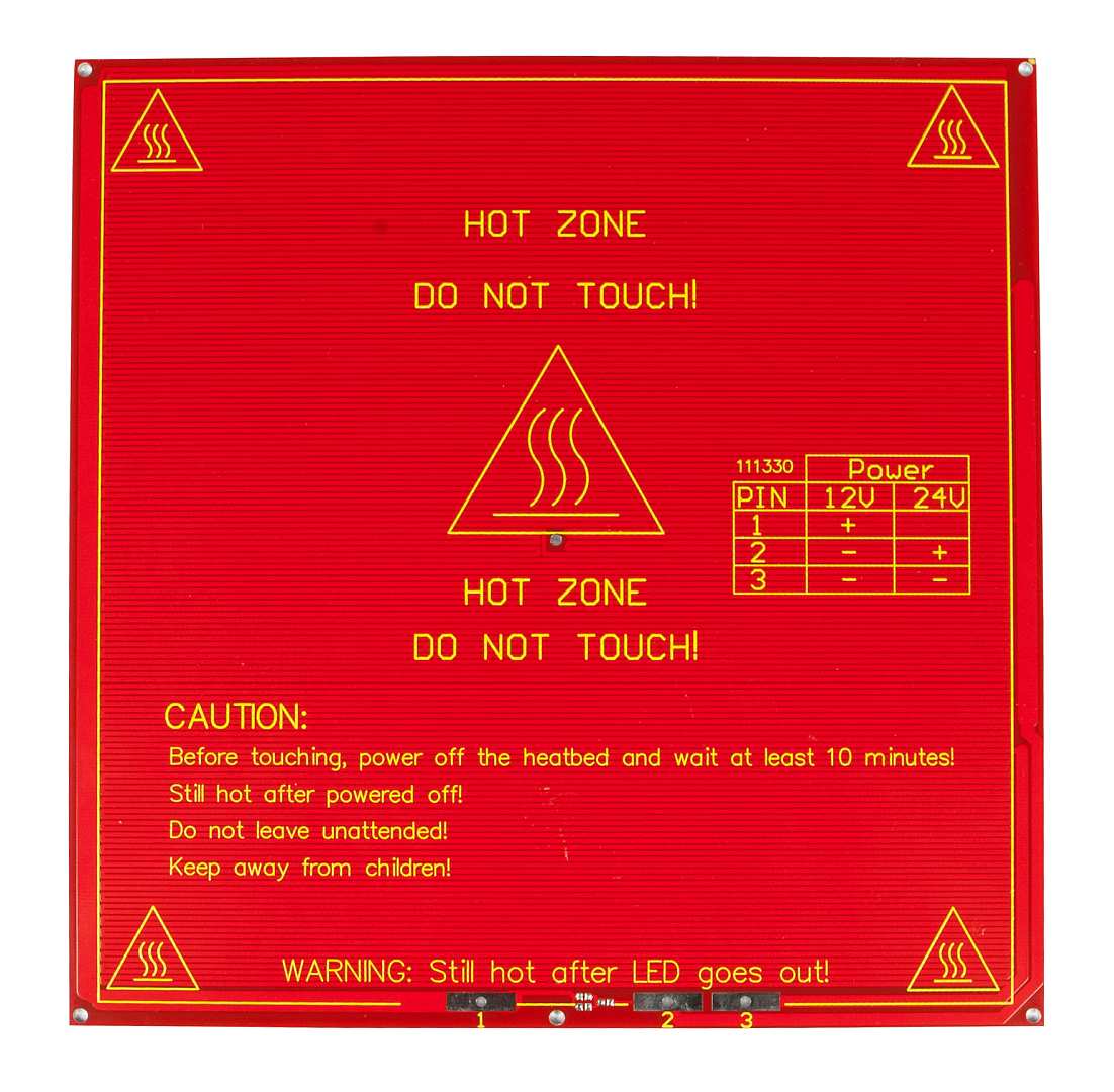 ALLNET 4duino 3D printer e.g. Heated bed square 21.5cm 12V/24V RepRap Mendel