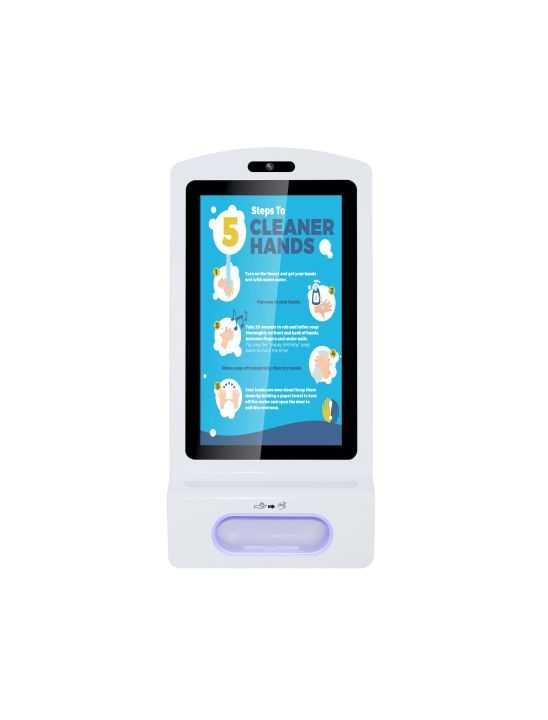 Allnet display 21 inches, disinfection kiosk terminal, Android 7, RK3288, color white oh. Stand