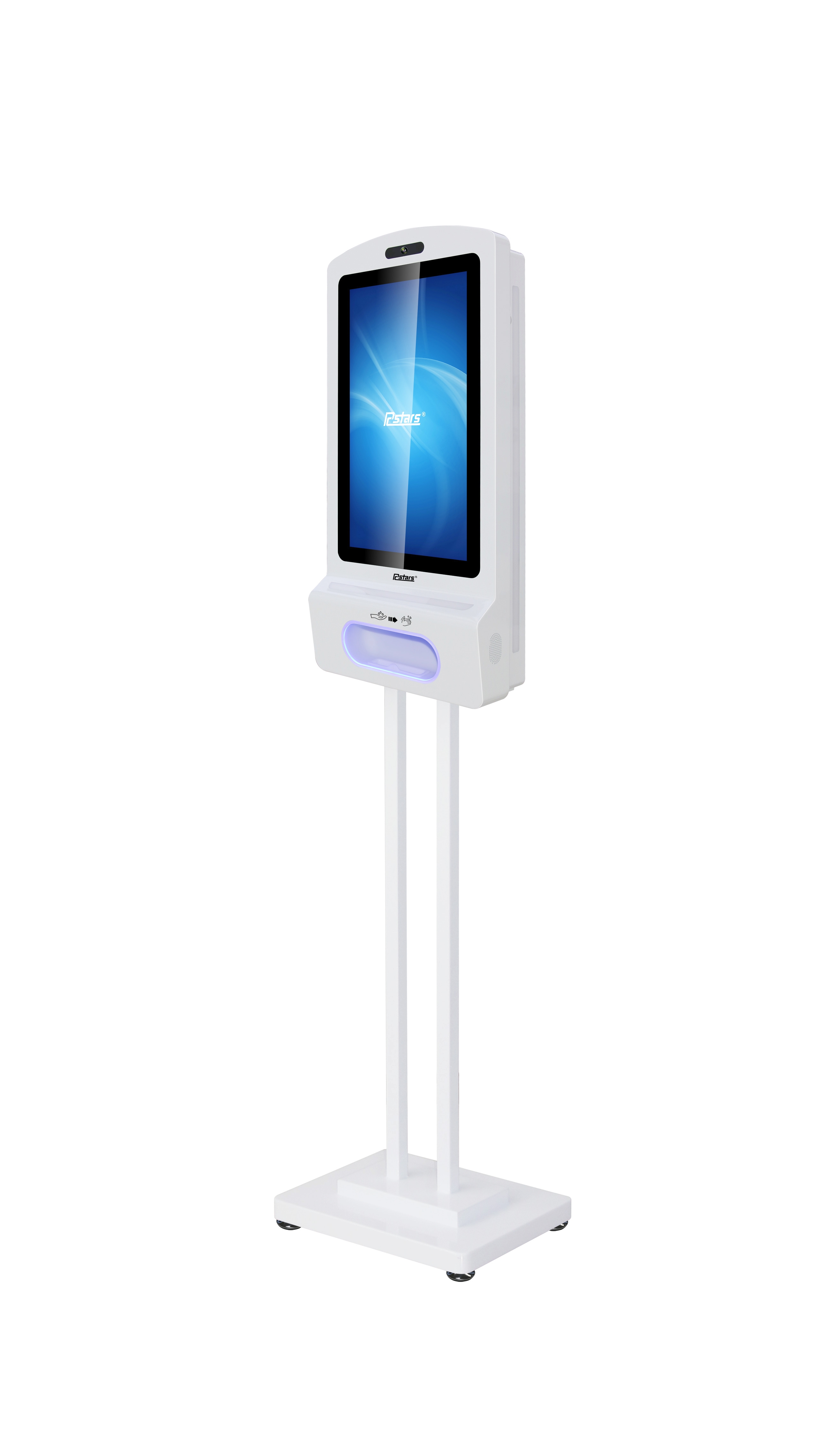 Allnet Display 21 Zoll PoE Desinfektionsterminal zbh Standfuß Farbe weiß