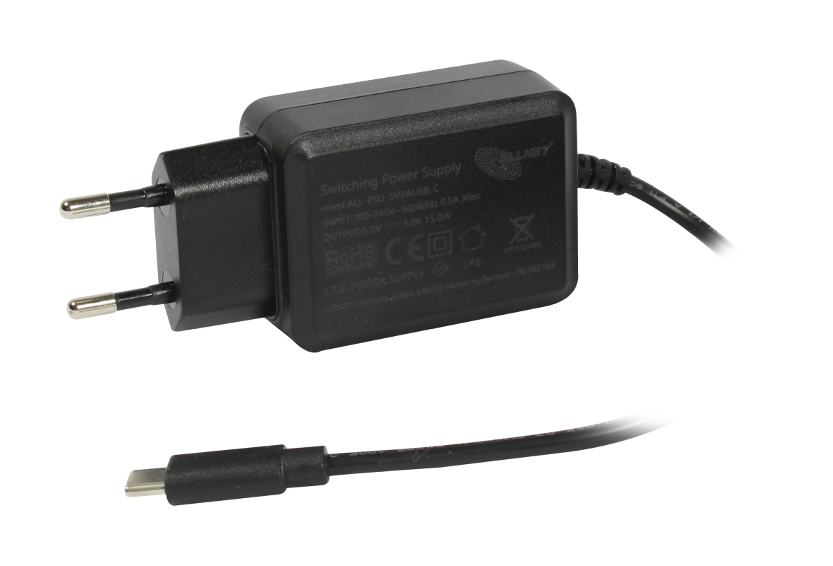 ALLNET ALL-PSU-5V3AUSB-C power adapter and AC adapter Indoor Black