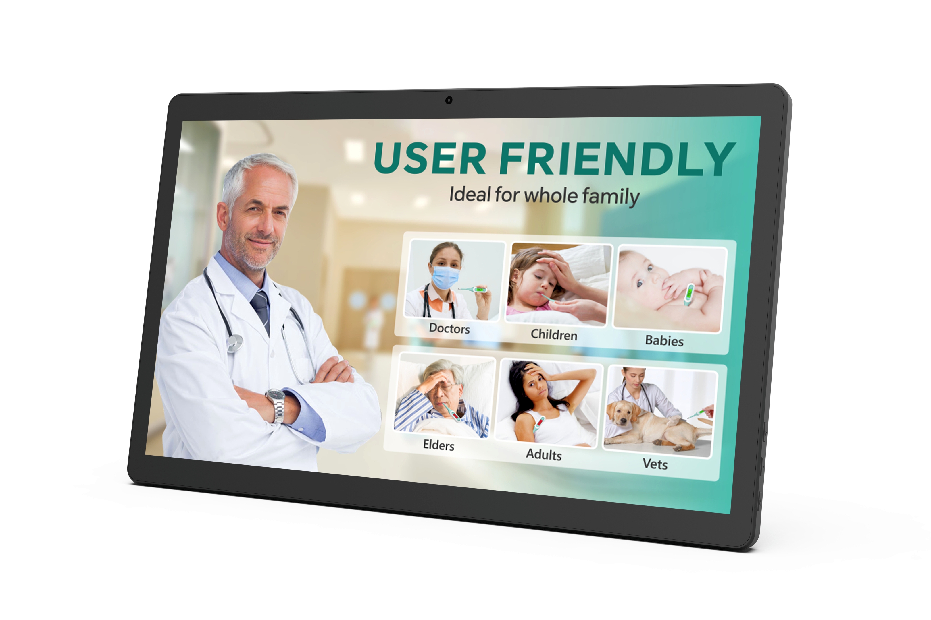 ALLNET Performance Display 16 inch, Android 14, RK3576S, PoE, HDMI In, color black, Speedy 150-B