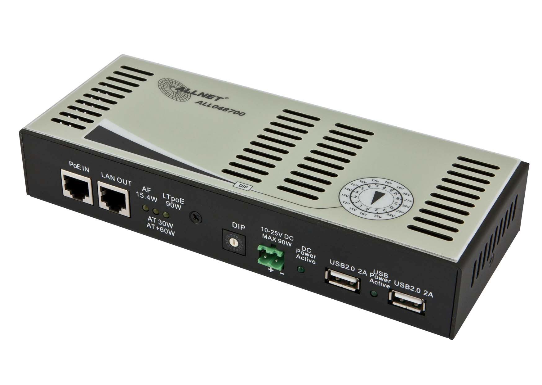 ALLNET PoE injector Gigabit AT++ 90W ALL048900V2 SMART