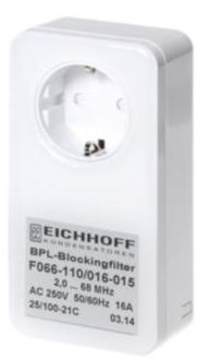 ALLNET Powerline blocking filter 2-68Mhz 16 A protective contact feed-through housing