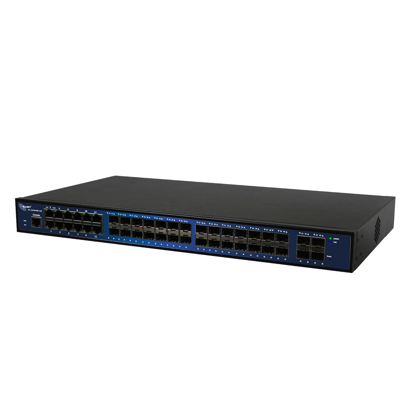 ALLNET Switch Full Managed 44 Port Gigabit 12x LAN 28x SFP 4x SFP ALLSG9440MJ10G Core