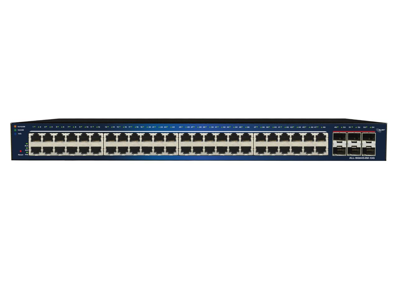 ALLNET Switch smart managed Layer2 54 Port 48x Port 1 GbE 6x SFP 19 ALLSG8454M10G