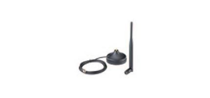 Moxa 2.4 GHz, high-gain, RP-SMA (male), omnidirectional, indoor, rubber-duck antennas with 1.5 m cables