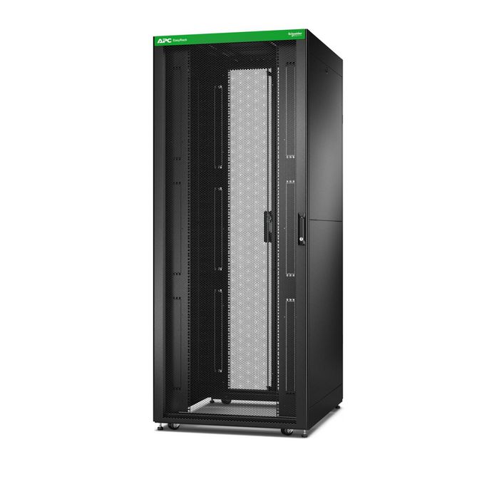 APC Easy Rack, 42U,  Black, With Roof, Castors, Feet, 4 Brackets, and Side Panels, No Bottom, 1991H x 800W x 1000D mm