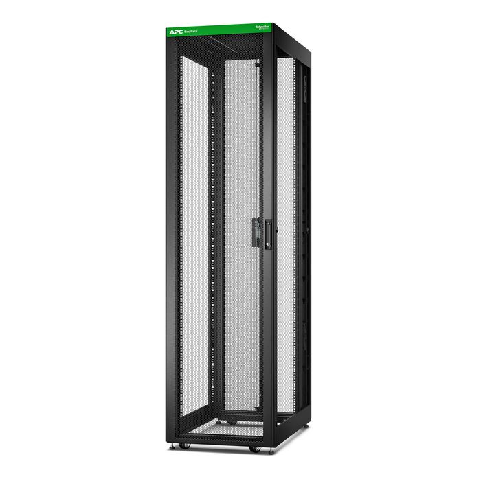 APC Easy Rack 600mm/48U/1000mm, With Roof, Castors, Feet, 4 Brackets, No Side panels, Bottom, Black